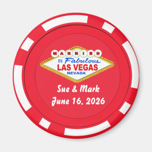Aimant de jeton de poker Marié à Las Vegas 2026