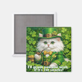 Aimant de jour de la Saint-Patrick Chat Farceur Lu (Recto/Verso)