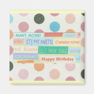Aimant de joyeux anniversaire
