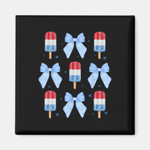 Aimant De Juillet Mignonne Popsicle Bows Patriotique Femm