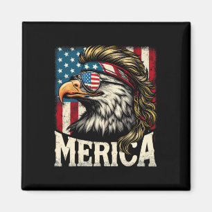 Aimant De Juillet Patriotic Funny Eagle Juillet 4 Usa Mer