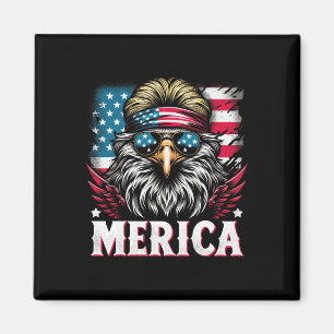 Aimant De Juillet Patriotic Funny Eagle Juillet 4 Usa Mer