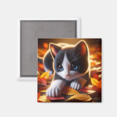 Aimant de Kitten d'automne (Recto/Verso)