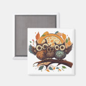 Aimant de la branche de hibou (Recto/Verso)