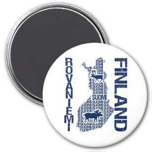 Aimant de la carte de la FINLANDE - Rovaniemi