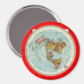 Aimant de la carte de projection de la Terre plate (Recto/Verso)