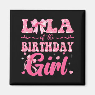 Aimant De la Famille Lola Anniversaire Coquette Rose