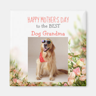 Aimant de la fête des mères du chien à la grand-mè