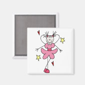 Aimant de la figure d'angle rose (Recto/Verso)