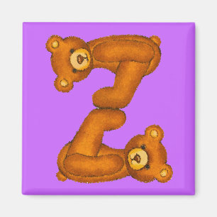 Aimant de la lettre Z de ~ d'alphabet d'ours de