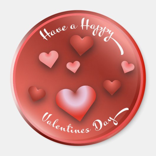 Aimant de la Saint-Valentin heureux (Devant)
