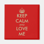 Aimant de la Saint Valentin | Restez calme et aime (Devant)