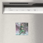 Aimant de la Sirène verte par Molly Harrison (In Situ (Lave-vaisselle))