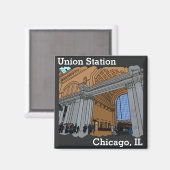 Aimant de la station de Chicago, IL (Recto/Verso)