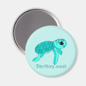 Aimant de la tortue marine cool (Recto/Verso)