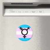 Aimant de la Trans Pride - avec symbole (In Situ (Lave-vaisselle))