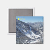 aimant de la vallée du ski taos (Recto/Verso)