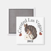 Aimant de Las Vegas Crested - Design exclusif (Recto/Verso)