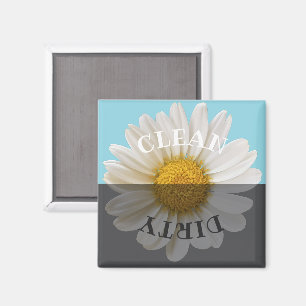 Aimant de lave-vaisselle bleu Daisy blanc sale pro