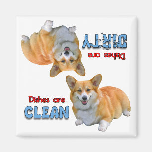 Aimant de lave-vaisselle de corgi de Gallois de