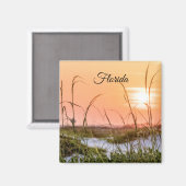 Aimant de lever de soleil de la mer de Floride (Recto/Verso)
