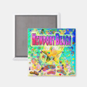 Aimant de l'heure de l'époque de Newport Beach (Recto/Verso)