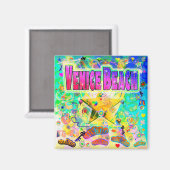 Aimant de l'heure de l'époque de Venice Beach (Recto/Verso)