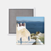 Aimant de l'île grecque de santorini (Recto/Verso)