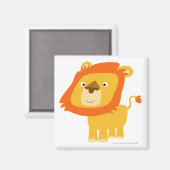 Aimant de lion caricaturale (Recto/Verso)