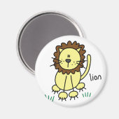 Aimant de lion de bâton (Recto/Verso)