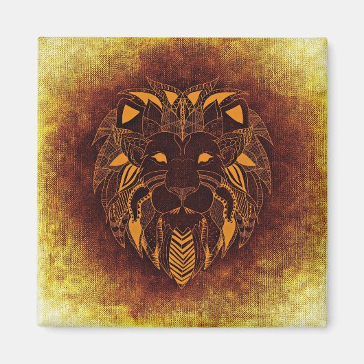 aimant de lion tribal (Devant)