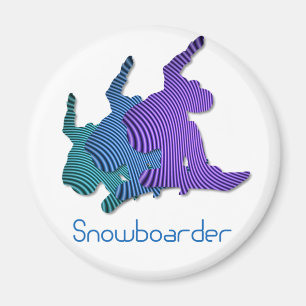 Aimant de logo de surfeur