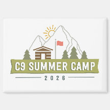 Aimant de logo du camp d'été C9 2026