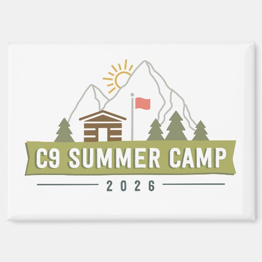 Aimant de logo du camp d'été C9 2026 (Recto)