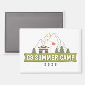 Aimant de logo du camp d'été C9 2026 (Recto/Verso)