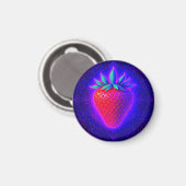 aimant de look vif fraise néon (Recto/Verso)