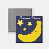 Aimant de lune de banane (Carré) (Recto/Verso)