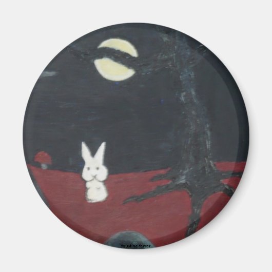 aimant de lune de lapin (Devant)