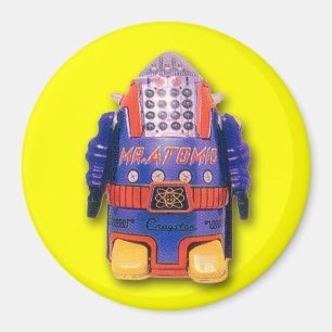Aimant de M. Atomic Toy Robot Round