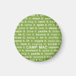 Aimant de Mac de camp (le vert le font)