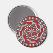 Aimant de machine rouge (Recto/Verso)