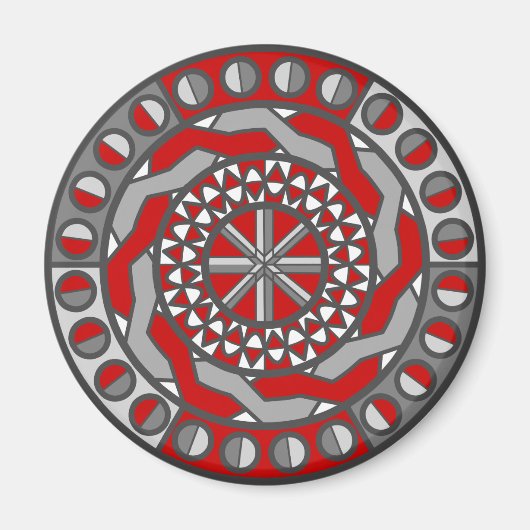 Aimant de machine rouge (Devant)