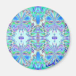 Aimant "de mandala bleu de papillon"