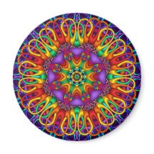 Aimant de mandala décoratif abstrait