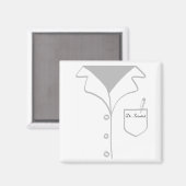 Aimant de manteau de laboratoire - entièrement per (Recto/Verso)