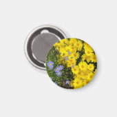 Aimant de marguerites violettes et jaunes (Recto/Verso)