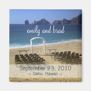 Aimant de mariage de plage de destination de