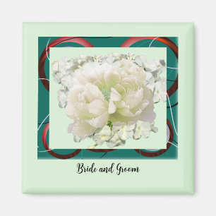 Aimant de mariage floral pour mariés