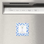 Aimant de mariage Méditerranée Bleu Save the Date. (In Situ (Lave-vaisselle))