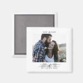 Aimant de mariage personnalisé avec photo pour ann (Recto/Verso)